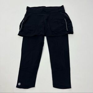 Athleta Contender 2 in 1 Skirt Attached Capri Leggings Black Size Small